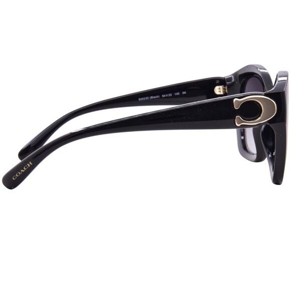 EUC Coach HC 8421U 50023C Black Plastic Sunglasses Grey Gradient Lens - Picture 3 of 12